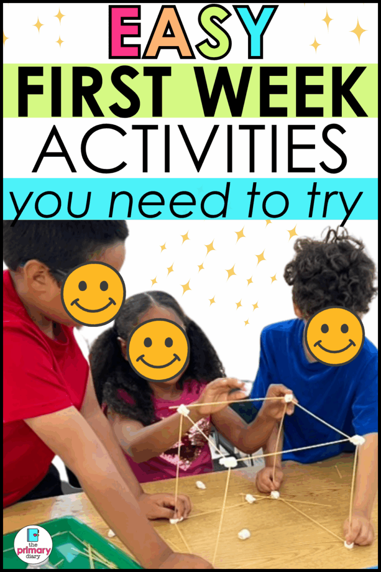 Easy First Week of School Activities for 1st & 2nd Grade