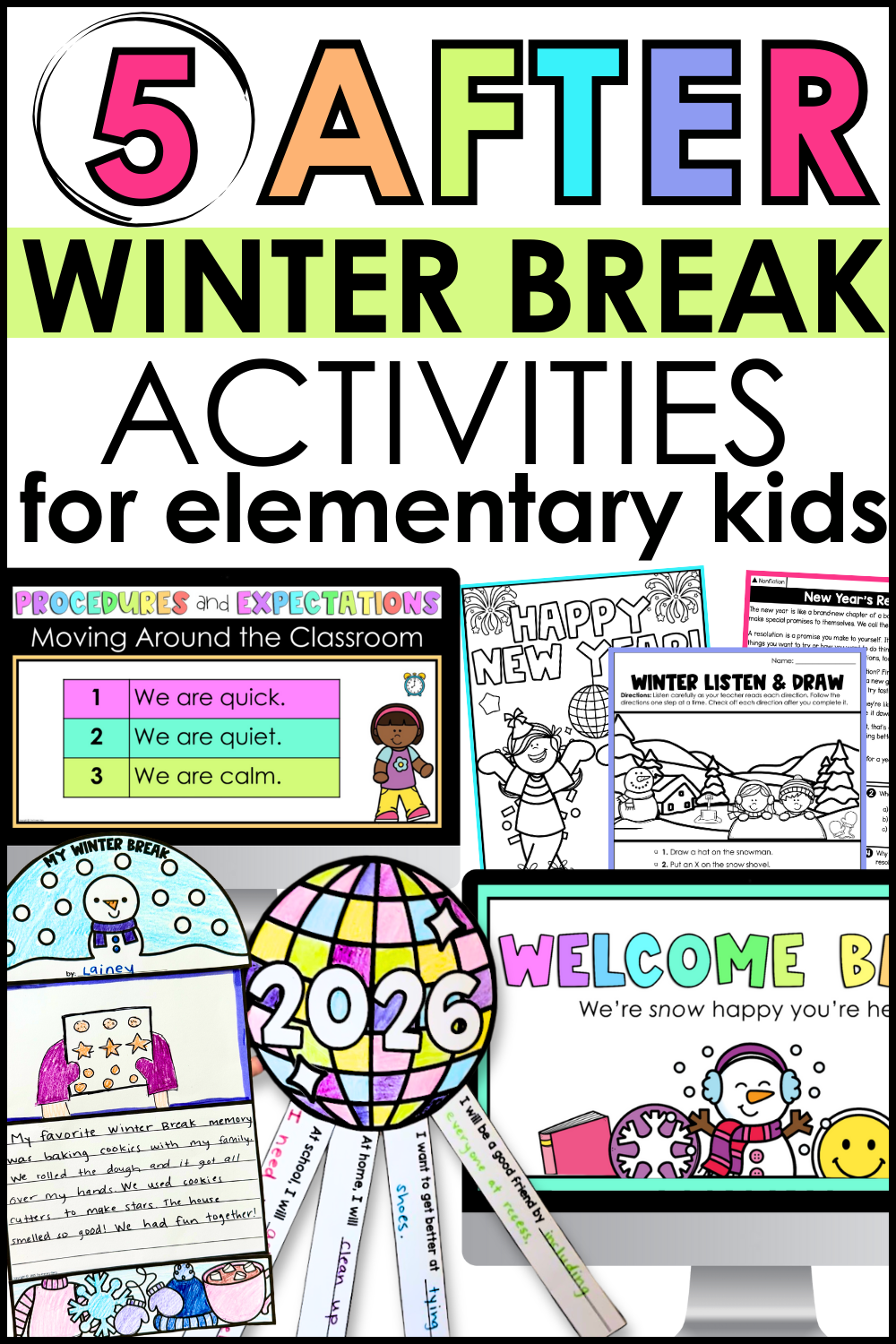 7 After Winter Break Activities for Tired Elementary Teachers - The ...